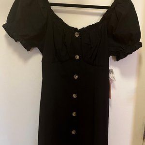 Peasant Black Dress Size L